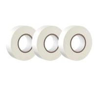 GTSE White Electrical Tape, 19mm x 20m, Strong Self-Adhesive PVC Insulation Tape for Insulating, Repairing and Protecting Electrical Wires, 3 Rolls