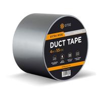 GTSE Wide Silver Duct Tape, 100mm x 50m, 4” Waterproof Strong Adhesive Gaffer Tape for Patching, Sealing, Securing Cables and Labelling, Heavy Duty Tape, One Roll