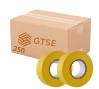 GTSE Yellow Electrical Tape, 19mm x 20m, Bulk Box of 250 Rolls, Strong Self-Adhesive PVC Insulation Tape for Insulating, Repairing and Protecting Electrical