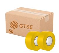 GTSE Yellow Wide Electrical Tape, 25mm x 20m, 50 Rolls of Strong Self-Adhesive PVC Insulation Tape for Insulating, Repairing and Protecting Electrical Wires