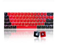GTSP 61 Red Keycaps 60 Percent Keycap Set PBT OEM Ducky Keycap with Key Puller Fit for Cherry MX switches GK61 Mechanical Gaming Keyboard (Milan A