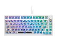 GTSP 75% Custom Barebones Keyboard Kit Gamer ，Blank DIY Mechanical Gaming Keyboard PCB with Gasket Hot Swappable 3pin/5pin Switch RGB for Win/Mac (V400 White Kit)