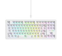 GTSP 75% Custom Barebones Keyboard kit Gasket Mouted，Blank DIY Silent TKL Mechanical Gaming Keyboard PCB Hot Swappable 3pin/5pin Switch with South-Facing RGB for Win/Mac (M87 Kit-White)