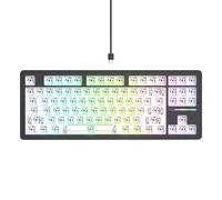 GTSP 75% Custom Barebones Keyboard kit Gasket Mouted，Blank DIY Silent TKL Mechanical Gaming Keyboard PCB Hot Swappable 3pin/5pin Switch with South-Facing RGB for Win/Mac (M87 Kit-Black)