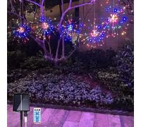 GTSYDING 5 Pack Solar Firework Lights, 450 LED 8 Modes Dimmable Waterproof Hanging DIY Starburst Fairy Lights with Remote Timer for Garden Indoor Outdoor Decoration (Multicolor, 450)