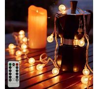 GTSYDING Bubble Globe String Lights USB Powered, 19.6 FT 40 LEDs 8 Modes Crystal Ball Starry Fairy Lights Remote Timer for Outdoor Indoor Bedroom Patio Party Decorations, Warm White