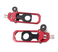 GTT002 CNC Motorcycle Chain Adjusting Tool Rear Axle Swingarm Spool Adjuster Tensioner with Spool for Ninja ZX-10R 2011-2015, Red