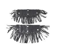 GTT002 Front Rider Foot Pegs Floor Boards Floorboard Fringe Covers Artificial Leather for 1 Pai