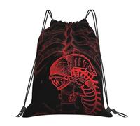 GTTDFASJ drawstring backpack Alien Radiography, X-Ray. Red Backpacks Multi-function Portable Storage Bag Book Bags For Travel School