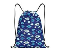 GTTDFASJ drawstring backpack Custom Evil Eye for Training Yoga Backpacks Men Women Mediterranean Culture Sports Gym Sackpack