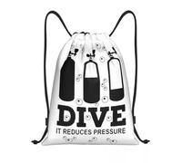GTTDFASJ drawstring backpack Custom Scuba Diving Drawstring Backpack Women Men Gym Sport Sackpack Portable Dive Diver Quote Training Bag Sack