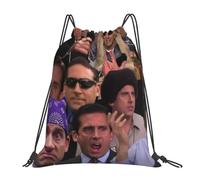 GTTDFASJ drawstring backpack Michael Scott Collage - The Office Backpacks Multi-function Portable Sports Bag Book Bags For Man Woman School