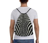 GTTDFASJ drawstring backpack Zebra Stripes Print Skin Hide Texture Backpacks Multi-function Portable Storage Bag Book Bags For Travel Students