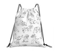 GTTDFASJ Drawstring Bag Capoeira Movements Backpacks Portable Drawstring Bundle Pocket Sports Bag Book Bags For Man Woman Students