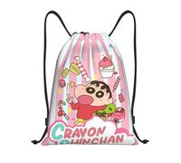 GTTDFASJ Drawstring Bag Crayon-ShinS Cartoon ChanS Anime Drawstring Backpack Sports Gym Bag String Sackpack for Working Out