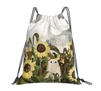 GTTDFASJ drawstring bag There's A Ghost In The Sunflower Field Again Backpacks Casual Portable Sports Bag Book Bags For Travel Students