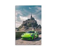 GTTHOK Sport Car Poster for Pors’che 911 GT3 RS Supercar Decorative Painting Canvas Art Picture 20x30inch(50x75cm)