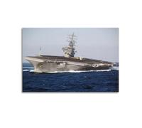 GTTHOK Warship Poster USS Ronald Reagan (CVN-76) Aircraft Carrier Decorative Painting Canvas Art Picture 12x18inch(30x45cm)