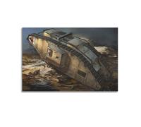 GTTHOK WW1 Vintage Tanks Poster Mark.5 British Heavy Tank Decorative Painting Canvas Art Picture 24x36inch(60x90cm)