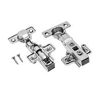 GTV 10 pcs x Ø26 mm 90 Degree Soft Close Half Overlay Cabinet Door Hinges (Painted Metal, Half Overlay, For 16-18 mm Thickness)