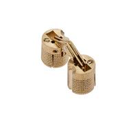 GTV 2 x Concealed Cylinder Hinge 12mm Diameter 7kg Load Capacity Per Pair 180 Opening Angle Solid Brass Folding Table Furniture Gold