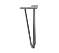 GTV Arto Hairpin Legs Table Legs Furniture Feet Desk & Table Legs for Coffee Table and Bedside Table - Available in Height of 30 cm - 71 cm - Black Diameter 10 mm with 2 Rods / 3 Bars