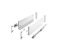 GTV AXIS PRO Drawer System I Drawer Set with Full Extension and Integrated Damping I White I Load Capacity up to 40 kg I Soft-Close I Free Access I Width 450 mm I Height 168 mm