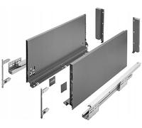 UltraSlim AXIS PRO Soft Close Anthracite Kitchen Drawer Box Sides Drawer Runners