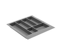 GTV - Axispace Drawer Insert I Cutlery Tray for Drawers Cutlery Insert Drawer Insert Kitchen I Kitchen Cabinet Plastic Cutlery Tray Cutlery Storage I Anthracite 440 x 472 mm