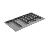 GTV - Axispace Drawer Insert I Cutlery Tray for Drawers Cutlery Insert Drawer Insert Kitchen I Kitchen Cabinet Plastic Cutlery Tray Cutlery Storage I Anthracite 840 x 472 mm