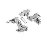 GTV BIDI ZP-BIDI07-3DBEO Concealed Hinge for Inset Doors, 3D Adjustment, Clip-On Quick Assembly, with Automatic Closing, Nickel-Plated Steel, Includes Cover Cap