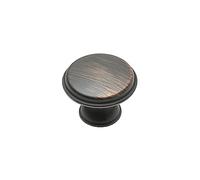 GTV - Cento Knob Antique Copper Diameter 28 mm I Furniture Knobs with Screws I Round Cupboard Knobs Kitchen Knobs Door Knob Drawer Knob Handle I Shell: Galvanised, Painted