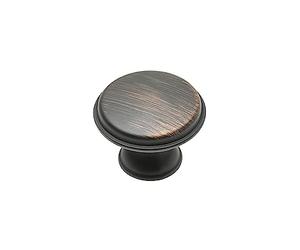 GTV - Cento Knob Antique Copper Diameter 28 mm I Furniture Knobs with Screws I Round Cupboard Knobs Kitchen Knobs Door Knob Drawer Knob Handle I Shell: Galvanised, Painted