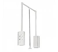 GTV Clothes 12kg Max. Load White Pull Down Wardrobe Cabinet Hanging Rail Lift (B)