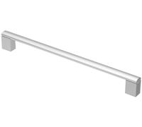 GTV Furniture Handle A4 Modern Aluminium Bar Handle Oval Shape Drilling Distance 320mm Total Length 340mm Ideal for Kitchen Cabinets, Drawers and Dressers Aluminium