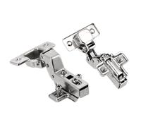 GTV HIHC Concealed Hinge for Internal Doors, with Soft-Close Damping, Clip-On Quick Assembly, 3D Adjustment, 99 Opening Angle, 35 mm Pot, Nickel-Plated Steel