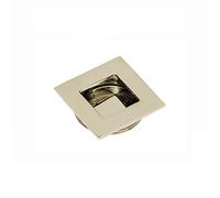 GTV Inlet Handle B226 Square Shell Handle 40.5 x 40.5 mm Flush for Sliding Doors, Furniture Handle Made of Zinc Die-Cast (ZnAl), Satin Grip