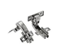 GTV KT 90 Parallel Hinge Model ZP-KT90H2-ZE, for Corner Cabinet, Anti-Collision Two Stroke Action, 3D Adjustment, Nickel-Plated Steel, with Slide-on Base and Cover