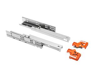 GTV - Lower Assembly Instructions P2O L=450, Modern Slide, Plate 18 mm - Underfloor Guide Drawer Runners Full Extension Drawer Slides - Maximum Load 25 kg - 1 Set = 2 Pieces
