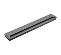 GTV - Merida cable grommet - cable grommet with opening lid - rectangular cable organisation for furniture cable passage/for installation in the worktop / 80x500mm / black