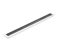 GTV Merida Cable Grommet - Rectangular Cable Organiser for Furniture / 45 x 450 mm / Aluminium