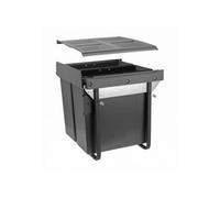 GTV Pull Out Kitchen Waste/recycle Soft Close Bin For 600mm Cabinet - Front Fixing Cabinets (34L + 34L)