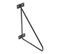 GTV Shelf Brackets 21 x 17 cm I Black Matt I Retro Industrial Metal Wall Support I Shelf Holder for Wall Shelf I PP-BAR-20M