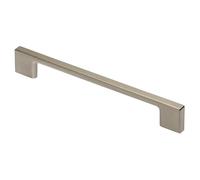 GTV Slim Line Kitchen Cabinet Handle Furniture Drawer Cabinet Wardrobe Handles Pull (160mm Hole Centre, Brushed Steel)