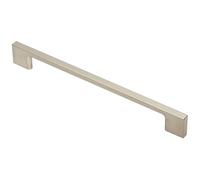 GTV Slim Line Kitchen Cabinet Handle Furniture Drawer Cabinet Wardrobe Handles Pull (192mm Hole Centre, Brushed Steel)