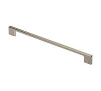 GTV Slim Line Kitchen Cabinet Handle Furniture Drawer Cabinet Wardrobe Handles Pull (256mm Hole Centre, Brushed Steel)