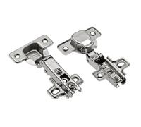 GTV Standard Kitchen Cabinet Door Hinge 35mm x 35mm, Classic Style, Steel, Unfinished, Gray