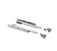 GTV - Underfloor Guides 3DFPO | Guide for Lower Mounting | 3D Regulation | Full Extension | Drawer Slides with Opening Synchronisation | Load up to 35 kg | L = 250 mm