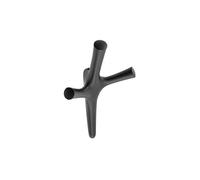 GTV - WALENCIA Coat Hook - Surface: Matte Black - Exterior: 164 x 107 x 58 mm - Coat Hooks for Door, Bathroom, Kitchen, Hallway, Office, DIY Metal Hooks, Coat Hooks, Hat Hooks, Wall Hooks