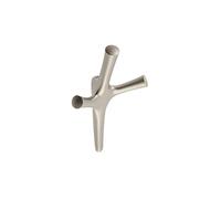 GTV - Walencia Coat Hook - Surface: Stainless Steel Look - Exterior: 164 x 107 x 58 mm - Coat Hooks for Door, Bathroom, Kitchen, Hallway, Office, DIY Metal Hooks, Coat Hooks, Hat Hooks, Wall Hooks